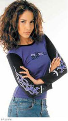 Ucp bad girl motorcycle long sleeve tees