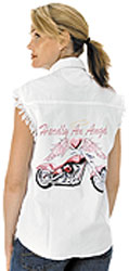 Ucp hardly an angel frayed woven shirt