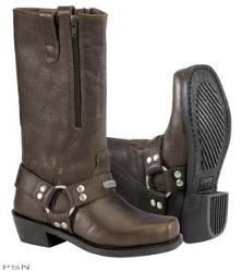 River road™ women’s square toe zipper brown harness boot