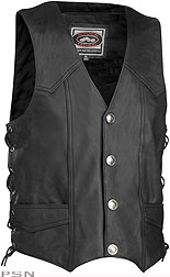 River road™ wyoming nickel leather vest