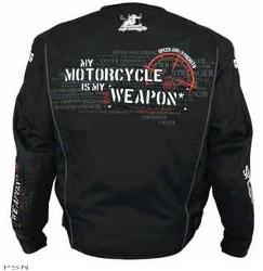 Speed and strength my motorcycle is my weapon textile jacket