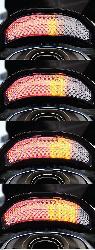 Clear alternatives sequential flashing integrated taillight assemblies