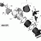 DS 450 Xxc, Xmx EFI Коллектор воздухозаборника и корпус дросселя