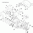 SPORTSMAN 500 ALL OPTIONS - A02CH50 Заднее крыло и сиденье