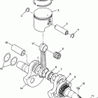 XPLORER 300 - W98CC28C Crankshaft and piston xplorer 300 w98cc28c