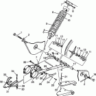 XPLORER 300 - W98CC28C Swing arm / shock mounting xplorer 300 w98cc28c