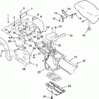 XPLORER 400L - W97CC38C Rear cab and seat xplorer 400l w97cc38c