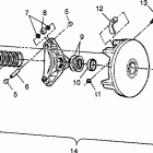400L 6X6  NORWEGIAN - N968740 Drive clutch 6x6 400l