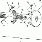 BIG BOSS 6X6 400L - W958740 Drive clutch assembly 6x6 400l, u.s. w 958740, swedish s...