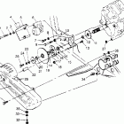 400L 6X6 - W948740 Gearcase / brake and chain cover mounting 6x6 400l w9487...