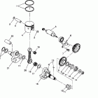 W937539 350L 2X4 Piston and crankshaft 2x4 350l w937539