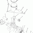 W928127 TRAIL BOSS 4X4 Crankshaft and piston 250 4x4  /  w928127