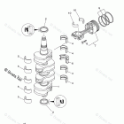 F115TJR Crankshaft Piston