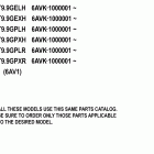 6AVK 1000001~ T9.9GELH/T9.9GPXR/T9.9GPLH/T9.9GPLR/T9.9GEXH/T9.9G Models in this catalog