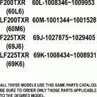 F225TXR-20/F200TXR-20/LF225TXR-2/LF200TXR-2 Модель