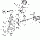 F250TXR-20/LF250TUR-2/LF250TXR-2/F250TUR-20 Коленчатый вал и Поршень