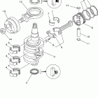 F25ESRD/F25TLRD/F25ELRD/F25ELHD/F25ESHD/F25MLHD/F25MSHD Коленчатый вал и Поршень