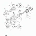 F25ESHB/F25ESRB/F25ELRB/F25MSHB/F25MLHB/F25ELHB/F25TLRB Коленчатый вал и Поршень