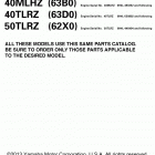 40MLHZ/50TLRZ/50EJRZ/40MJHZ/40TLRZ Models in this catalog