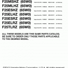 F25MLHZ/F25ELRZ/F25ESRZ/F25MSHZ/F25ESHZ/F25TLRZ/F25ELHZ Models in this catalog