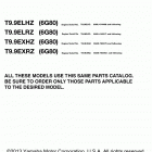 T9.9ELHZ/T9.9EXRZ/T9.9EXHZ/T9.9ELRZ Models in this catalog