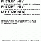 F115TXRY/LF115TXRY/F115TLRY Models in this catalog