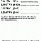 S175TXRV/L150TXRV/S150TXRV/200TLRV/L200TXRV/S150TLRV/150TLRV/150TJRV/S200TXRV Models in this catalog