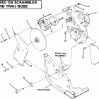W867627 TRAIL BOSS Right hand gearcase & brake mounting.