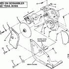 W857527 TRAIL BOSS Right hand gearcase &  brake mounting.