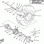W857527 TRAIL BOSS Front wheel and brake assembly.
