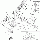 W857527 TRAIL BOSS Swing arm weldment and rear shock assembly