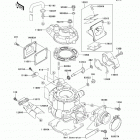 KX100 (KX100-FEF) Cylinder head  /  cylinder