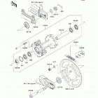 KX100 (KX100-FEF) Задняя ступица колеса