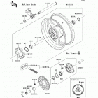 Ninja ZX-10R ABS (ZX1000-KEF) Заднее колесо  /  цепь