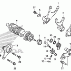 CB1100SA Gearshift drum@gearshift fork