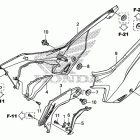 CRF125F БОКОВАЯ КРЫШКА