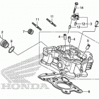 VT1300CX Задняя головка цилиндров