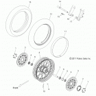 V14BA36/BW36 CROSS ROADS 8-BALL/CROSS ROADS CLASSIC ALL OPTIONS Wheels, front, laced - v14bw36 all options