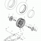 V14BA36/BW36 CROSS ROADS 8-BALL/CROSS ROADS CLASSIC ALL OPTIONS Wheels, rear, laced - v13bw36 all options