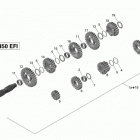 DS 450EFI Xxc, Xmx 05- gear box