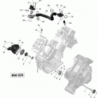 Outlander 650EFI XMR Система охлаждения двигателя