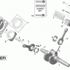 Outlander MAX 650EFI STD, DPS, X, XT-P Коленвал,поршень и цилиндр