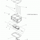 SPORTSMAN 800 EFI 6X6 - A14CF76AA Engine, piston and cylinder