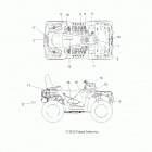 SPORTSMAN TOURING EPS 850/HO - A14DN8EAH/EAQ/EAR Наклейки