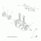 SPORTSMAN 800 EFI - A14MH76AA/AH Engine, crankshaft and balance shaft