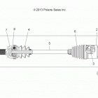 SPORTSMAN FOREST 850 - A14ZN8EFP Drive train, drive shaft, front