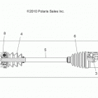 A13TN55FA SPORTSMAN X2 550 INTL Drive train, drive shaft, front