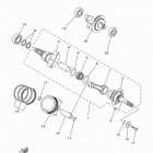 GRIZZLY 450 EPS YFM450PER/YFM450PEG/YFM450PEL Коленчатый вал и Поршень