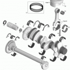 GTS 130 & Rental 99 (43CA, 43CB, 25CB) Коленвал и поршни