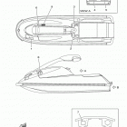 WAVERUNNER SUPER JET SJ700BN Наклейки предупреждения
